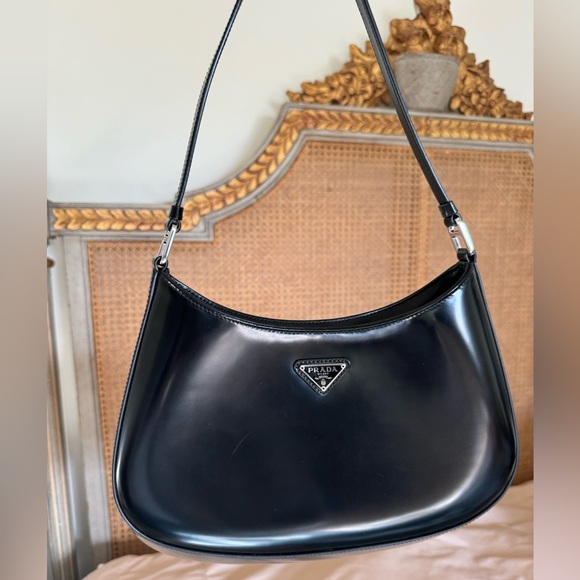 Prada Cleo Brushed Leather Shoulder Bag Excellent Condition - Picture 10 of 13